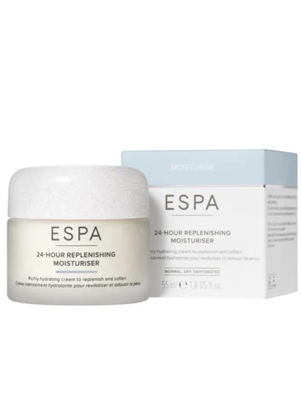 ESPA 24-Hour Replenishing Moisturiser Cream Full Size 1.8 fl oz 55 ml New In Box